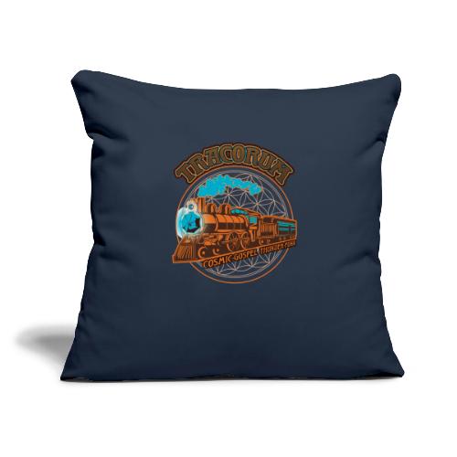 Tracorum Cosmic Train Clear Flower Design - Throw Pillow Cover 17.5” x 17.5”
