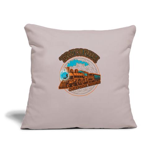 Tracorum Cosmic Train Clear Flower Design - Throw Pillow Cover 17.5” x 17.5”