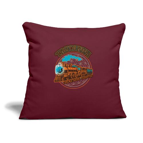 Tracorum Cosmic Train Clear Flower Design - Throw Pillow Cover 17.5” x 17.5”