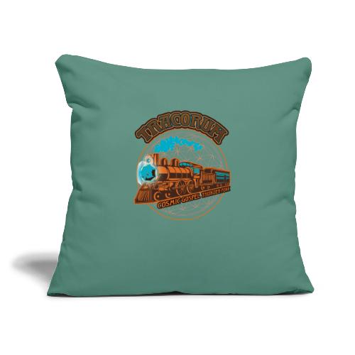 Tracorum Cosmic Train Clear Flower Design - Throw Pillow Cover 17.5” x 17.5”