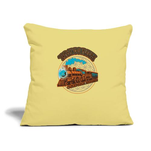 Tracorum Cosmic Train Clear Flower Design - Throw Pillow Cover 17.5” x 17.5”