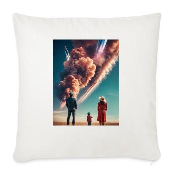 Infinity mind - Throw Pillow Cover 17.5” x 17.5” - natural white - Front
