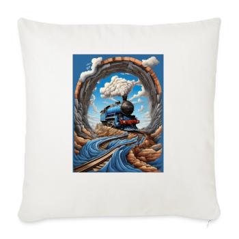 Infinity mind - Throw Pillow Cover 17.5” x 17.5” - natural white - Front