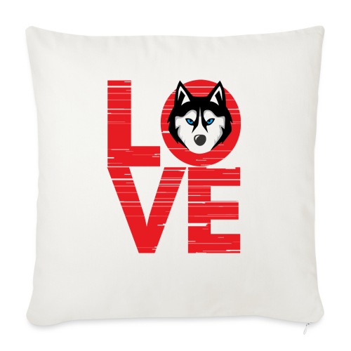 Love Husky - Throw Pillow Cover 17.5” x 17.5”