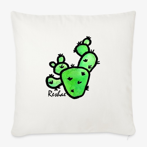 Prickly Pear Cactus - Throw Pillow Cover 17.5” x 17.5”