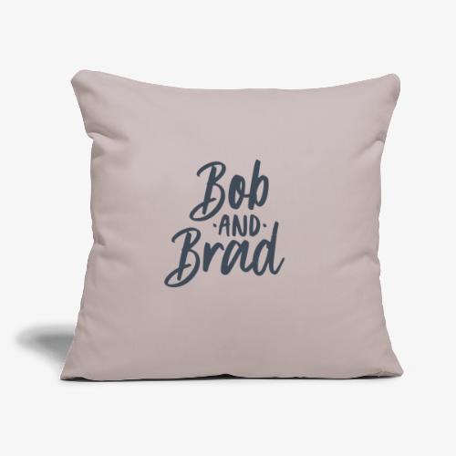 Bob and Brad Navy - Throw Pillow Cover 17.5” x 17.5”