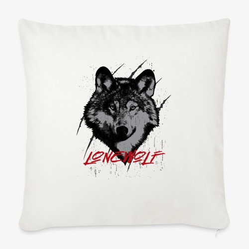 Lone Wolf - Throw Pillow Cover 17.5” x 17.5”
