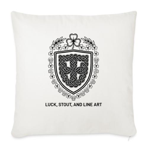 Celtic Knot T-Shirt, Symmetrical Shield - Throw Pillow Cover 17.5” x 17.5”