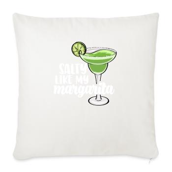 Salty Like My Margarita - Throw Pillow Cover 17.5” x 17.5” - natural white - Front
