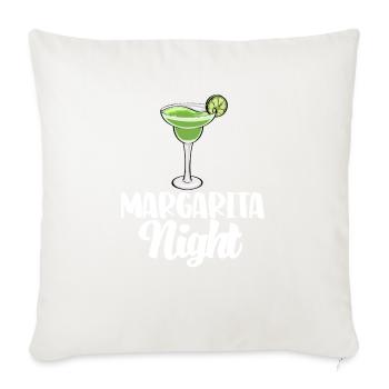 Margarita Night - Throw Pillow Cover 17.5” x 17.5” - natural white - Front