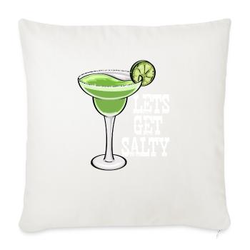 Lets Get Salty - Throw Pillow Cover 17.5” x 17.5” - natural white - Front