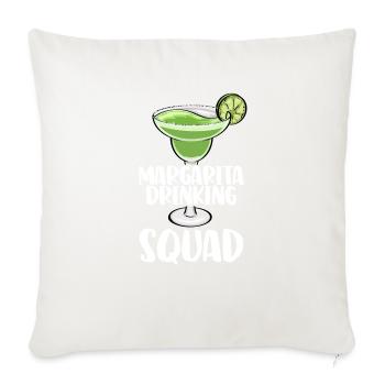 Margarita Drinking Squad - Throw Pillow Cover 17.5” x 17.5” - natural white - Front