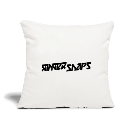 Ginger Snap5 logo (slim black) - Throw Pillow Cover 17.5” x 17.5”