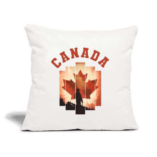 Proud Canadian Shadow - Throw Pillow Cover 17.5” x 17.5”