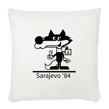 Sarajevo Yugo Gift Yugoslavia Tito SFRY - Throw Pillow Cover 17.5” x 17.5” - natural white - Front