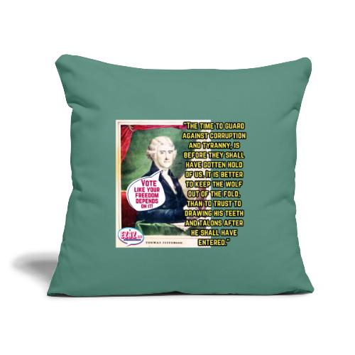 Thomas Jefferson Design - Throw Pillow Cover 17.5” x 17.5”