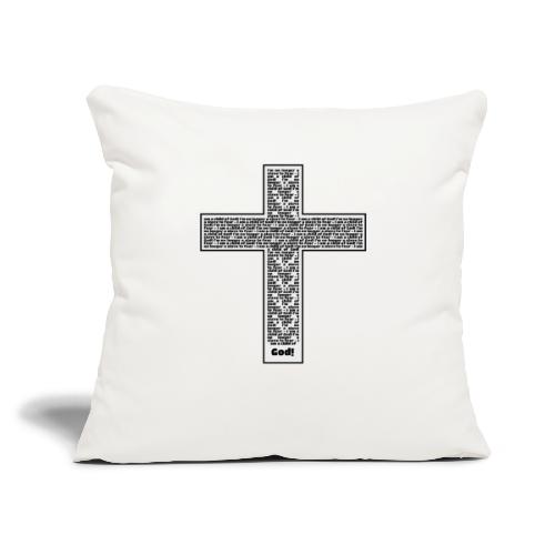 Jesus cross. I'm no longer a slave to fear. - Throw Pillow Cover 17.5” x 17.5”