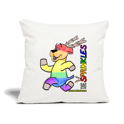 Sprinkles the MooseLamb (H2D) - Throw Pillow Cover 17.5” x 17.5”