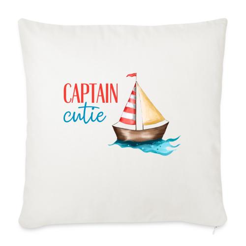 Captain cutie - Throw Pillow Cover 17.5” x 17.5”