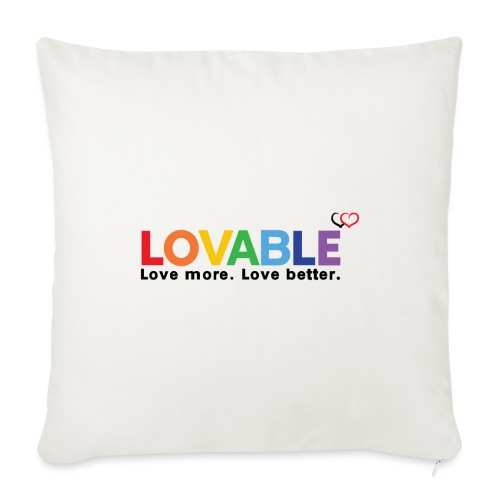 Loveable - Throw Pillow Cover 17.5” x 17.5”