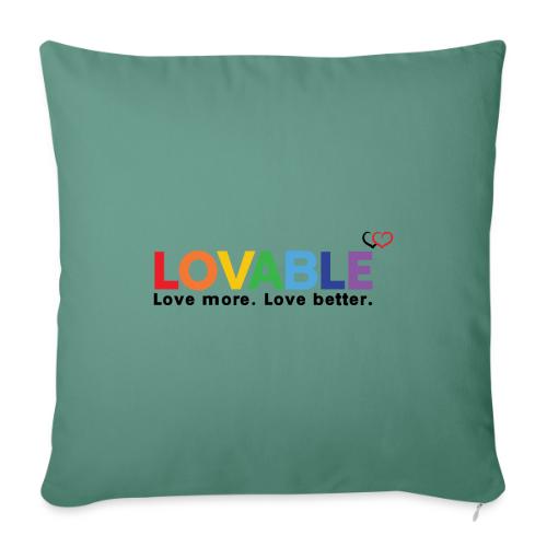 Loveable - Throw Pillow Cover 17.5” x 17.5”