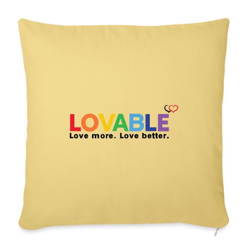 Loveable - Throw Pillow Cover 17.5” x 17.5”
