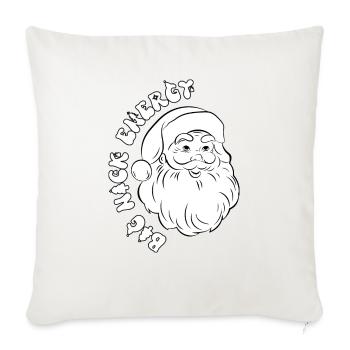 Big Nick Energy Holiday Xmas Christmas Santa Claus - Throw Pillow Cover 17.5” x 17.5” - natural white - Front
