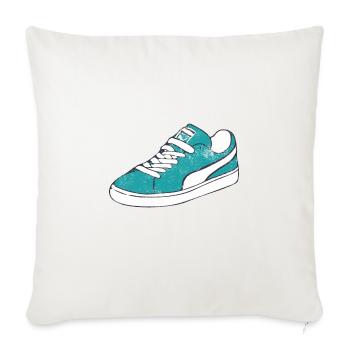 Sneakers - Throw Pillow Cover 17.5” x 17.5” - natural white - Front