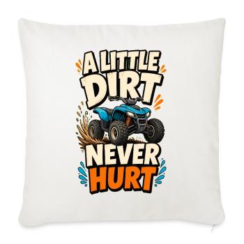 Dirt Trail Warrior ATV - Throw Pillow Cover 17.5” x 17.5” - natural white - Front