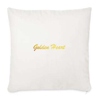 Heart Of Gold - Throw Pillow Cover 17.5” x 17.5” - natural white - Front