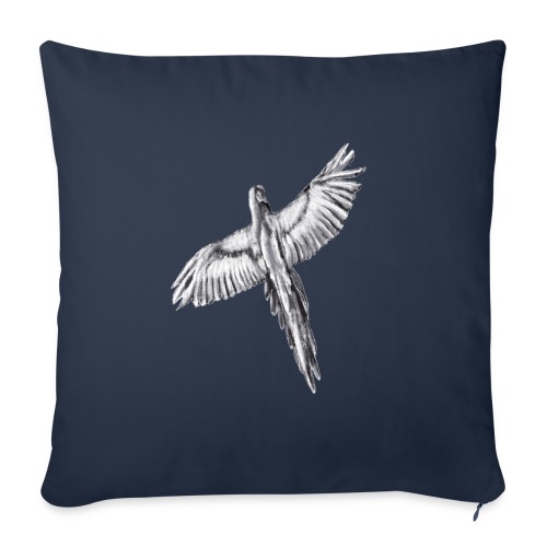 Flying parrot - Throw Pillow Cover 17.5” x 17.5”