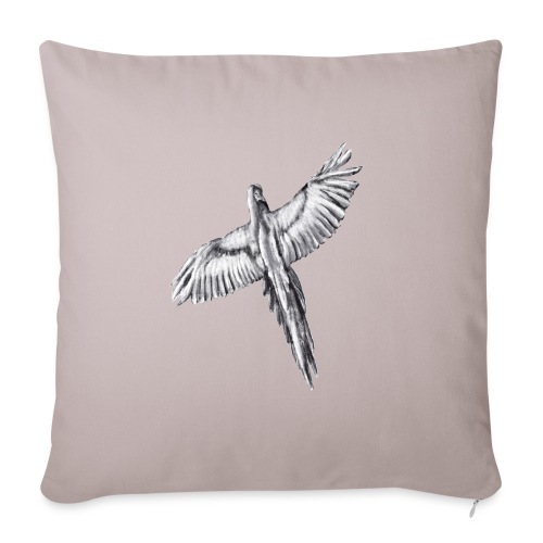 Flying parrot - Throw Pillow Cover 17.5” x 17.5”