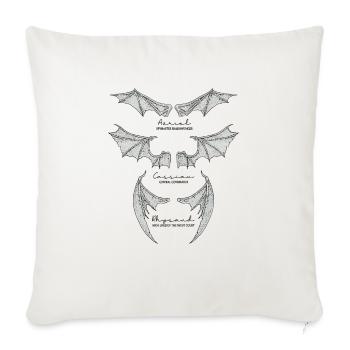 ACOTAR Bat Boys - Throw Pillow Cover 17.5” x 17.5” - natural white - Front