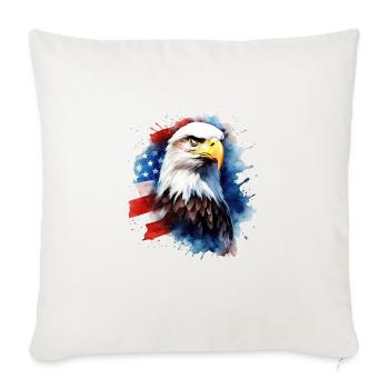 Aigle patriotique - Housse de coussin décorative - blanc nature - Devant