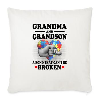 Grandson Bond - Throw Pillow Cover 17.5” x 17.5” - natural white - Front
