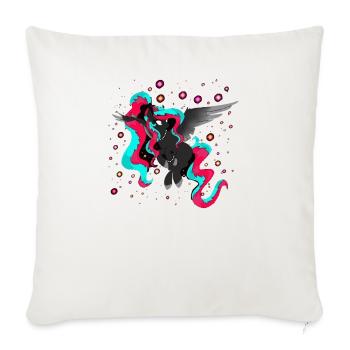 TikTok Pony - Throw Pillow Cover 17.5” x 17.5” - natural white - Front