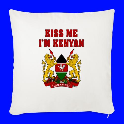 Kiss Me, I'm Kenyan - Throw Pillow Cover 17.5” x 17.5”