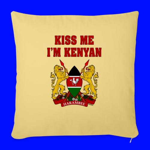 Kiss Me, I'm Kenyan - Throw Pillow Cover 17.5” x 17.5”