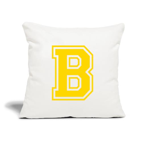 Letter B – Capital Athletic Alphabet Monogram - Throw Pillow Cover 17.5” x 17.5”