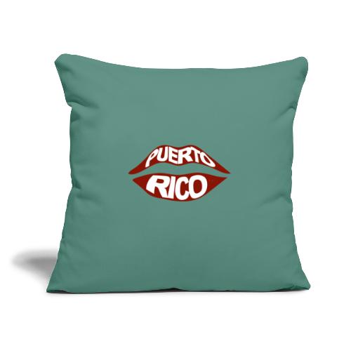 Puerto Rico Lips - Throw Pillow Cover 17.5” x 17.5”