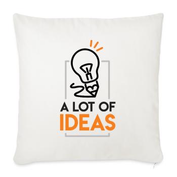 Bright abundance of ideas - Throw Pillow Cover 17.5” x 17.5” - natural white - Front