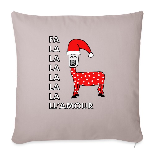 Christmas llama. - Throw Pillow Cover 17.5” x 17.5”