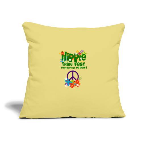 Hippie Tribe Fest 2018 - Throw Pillow Cover 17.5” x 17.5”