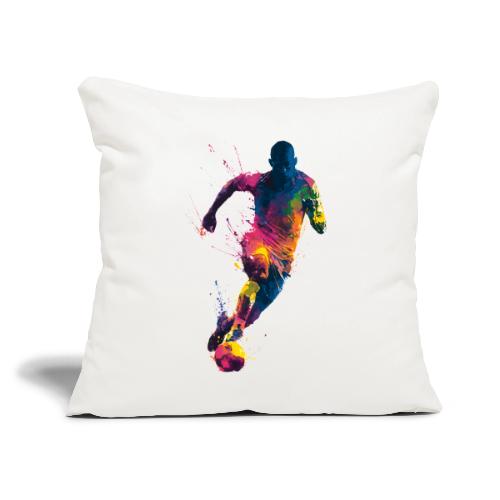 Soccer: Kick of Colors - Throw Pillow Cover 17.5” x 17.5”