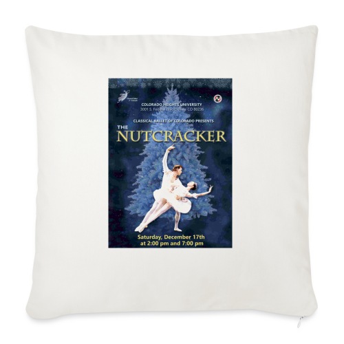 CBC Nutcracker Product - Throw Pillow Cover 17.5” x 17.5”