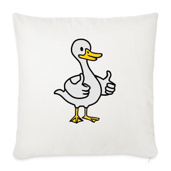 Goose - Throw Pillow Cover 17.5” x 17.5” - natural white - Front
