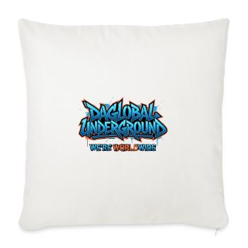 DagGlobal Underground We're Worldwide - Throw Pillow Cover 17.5” x 17.5” - natural white - Front