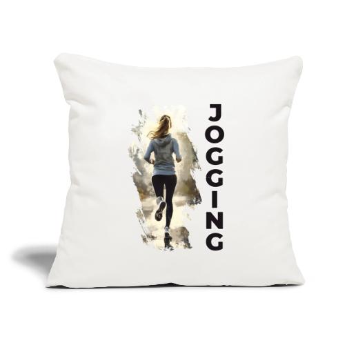Jogging: Run into Motion - Throw Pillow Cover 17.5” x 17.5”