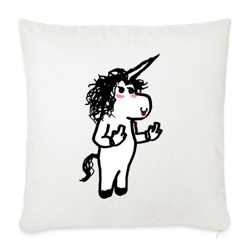 Rude Unicorn - Throw Pillow Cover 17.5” x 17.5”