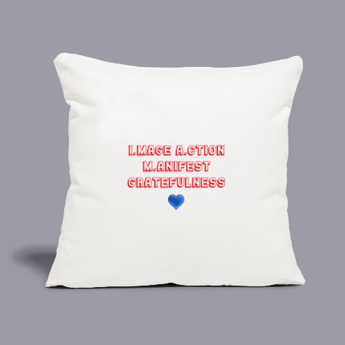 I.mage A.ction M.anifest - Red #1 - Throw Pillow Cover 17.5” x 17.5”